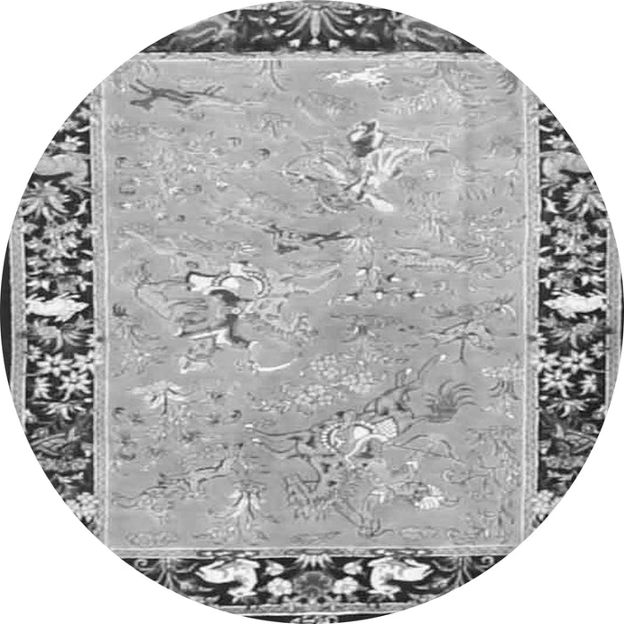 Square Animal Gray Traditional Rug, tr4684gry