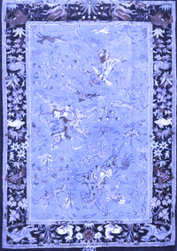 Animal Blue Traditional Rug, tr4684blu