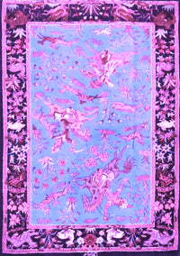 Animal Purple Traditional Rug, tr4684pur