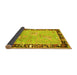 Sideview of Animal Yellow Traditional Rug, tr4684yw