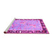 Sideview of Machine Washable Animal Pink Traditional Rug, wshtr4684pnk