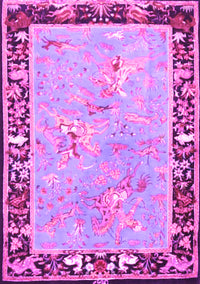 Animal Pink Traditional Rug, tr4684pnk