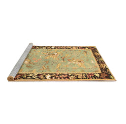 Sideview of Machine Washable Animal Brown Traditional Rug, wshtr4684brn