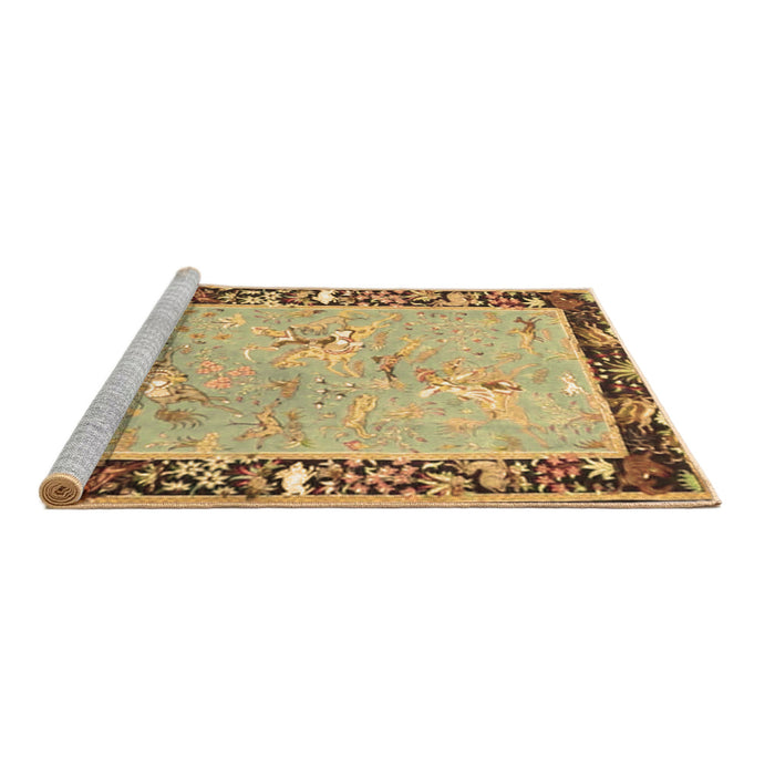 Sideview of Machine Washable Animal Brown Traditional Rug, wshtr4684brn
