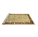 Sideview of Machine Washable Animal Brown Traditional Rug, wshtr4684brn