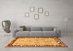 Machine Washable Animal Orange Traditional Area Rugs in a Living Room, wshtr4684org