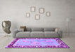 Machine Washable Animal Purple Traditional Area Rugs in a Living Room, wshtr4684pur