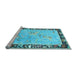 Sideview of Machine Washable Animal Light Blue Traditional Rug, wshtr4684lblu