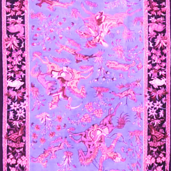 Machine Washable Animal Pink Traditional Rug, wshtr4684pnk