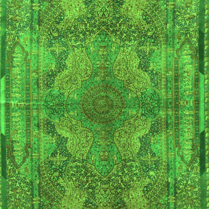 Medallion Green Traditional Rug, tr4685grn