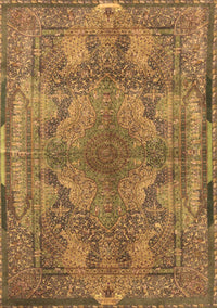 Medallion Brown Traditional Rug, tr4685brn