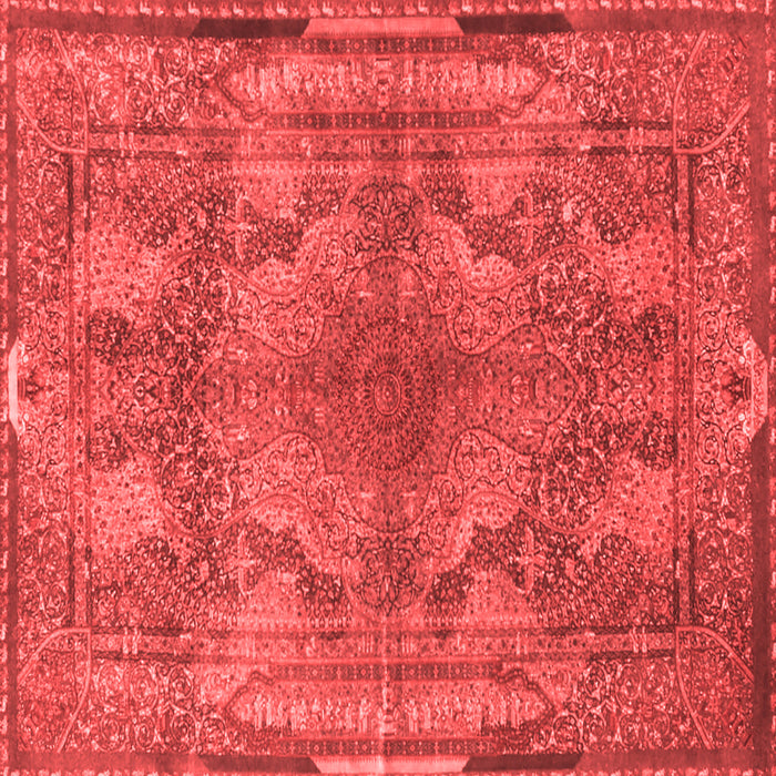 Machine Washable Medallion Red Traditional Rug, wshtr4685red