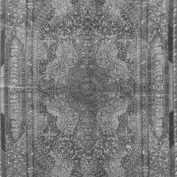 Serging Thickness of Machine Washable Medallion Gray Traditional Rug, wshtr4685gry