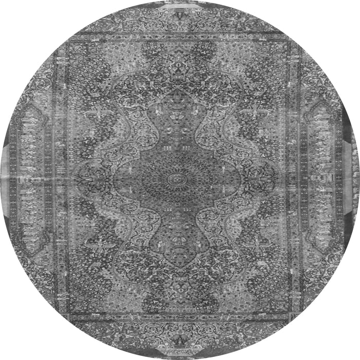 Square Medallion Gray Traditional Rug, tr4685gry