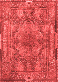 Medallion Red Traditional Rug, tr4685red