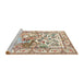 Sideview of Machine Washable Traditional Gold Brown Rug, wshtr4686