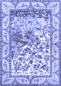 Animal Blue Traditional Rug, tr4686blu