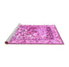 Sideview of Machine Washable Animal Pink Traditional Rug, wshtr4686pnk