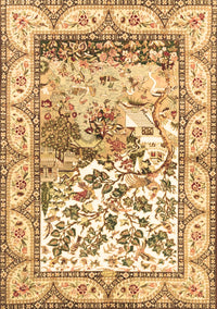 Animal Brown Traditional Rug, tr4686brn