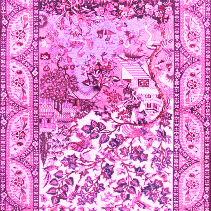 Machine Washable Animal Pink Traditional Rug, wshtr4686pnk