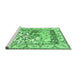 Sideview of Machine Washable Animal Emerald Green Traditional Area Rugs, wshtr4686emgrn