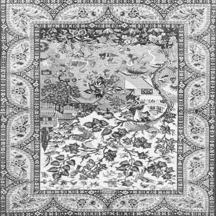 Round Machine Washable Animal Gray Traditional Rug, wshtr4686gry