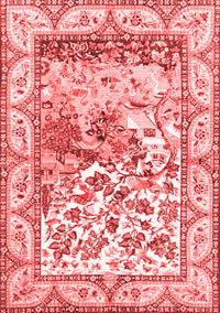 Animal Red Traditional Rug, tr4686red