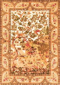 Animal Orange Traditional Rug, tr4686org