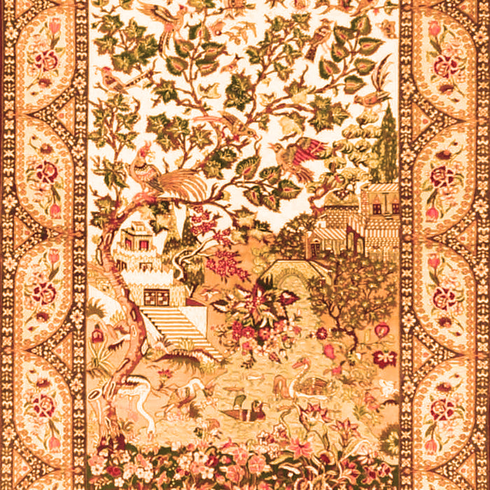 Animal Orange Traditional Rug, tr4686org