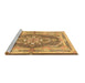 Sideview of Machine Washable Persian Brown Traditional Rug, wshtr4687brn