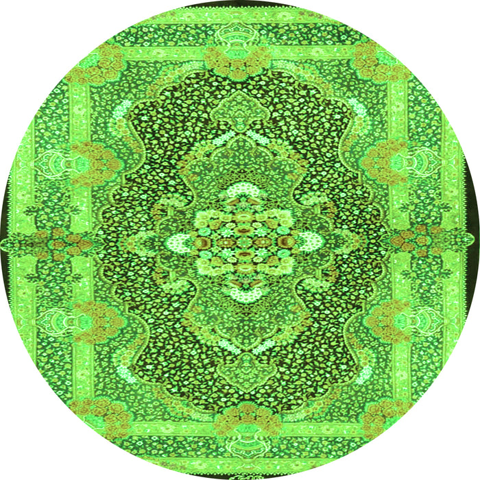 Machine Washable Persian Green Traditional Area Rugs, wshtr4687grn