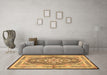 Machine Washable Persian Brown Traditional Rug in a Living Room,, wshtr4687brn