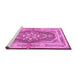 Sideview of Machine Washable Persian Pink Traditional Rug, wshtr4687pnk