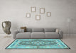 Machine Washable Persian Light Blue Traditional Rug in a Living Room, wshtr4687lblu