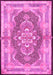 Machine Washable Persian Pink Traditional Rug, wshtr4687pnk