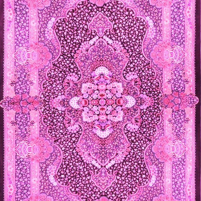 Machine Washable Persian Pink Traditional Rug, wshtr4687pnk