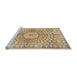 Sideview of Machine Washable Traditional Copper Brown Rug, wshtr4688