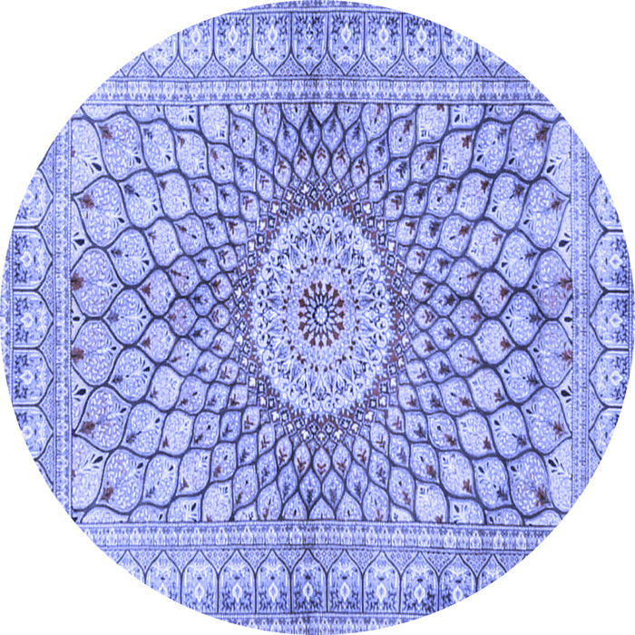 Round Persian Blue Traditional Rug, tr4688blu