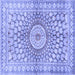 Square Persian Blue Traditional Rug, tr4688blu