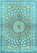 Machine Washable Persian Light Blue Traditional Rug, wshtr4688lblu