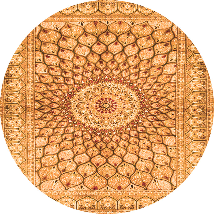 Square Persian Orange Traditional Rug, tr4688org