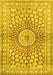 Machine Washable Persian Yellow Traditional Rug, wshtr4688yw