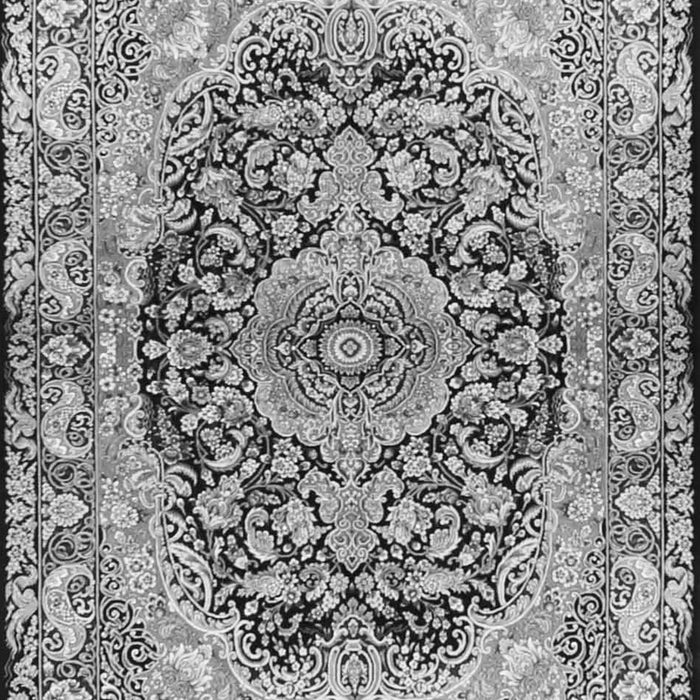 Serging Thickness of Machine Washable Persian Gray Traditional Rug, wshtr4689gry