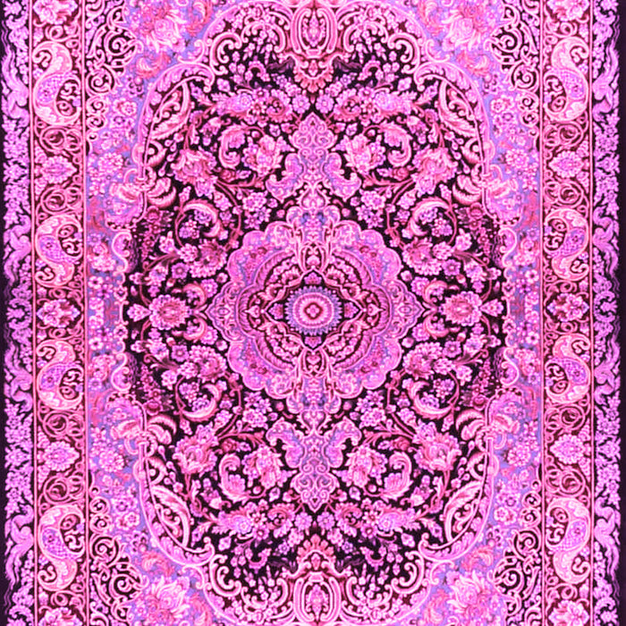 Machine Washable Persian Pink Traditional Rug, wshtr4689pnk