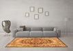 Machine Washable Persian Orange Traditional Area Rugs in a Living Room, wshtr4689org