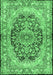 Machine Washable Persian Emerald Green Traditional Area Rugs, wshtr4689emgrn