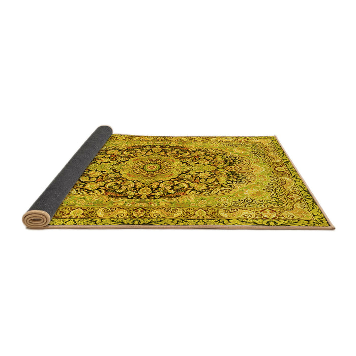 Sideview of Persian Yellow Traditional Rug, tr4689yw