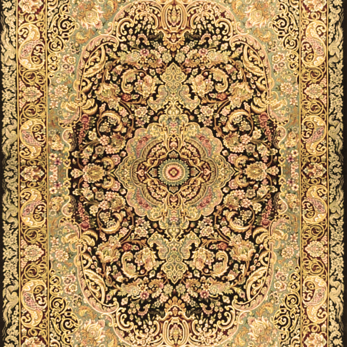 Machine Washable Persian Brown Traditional Rug, wshtr4689brn