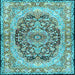 Square Persian Light Blue Traditional Rug, tr4689lblu