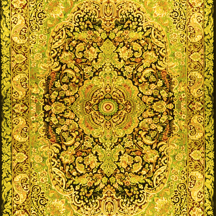 Machine Washable Persian Yellow Traditional Rug, wshtr4689yw